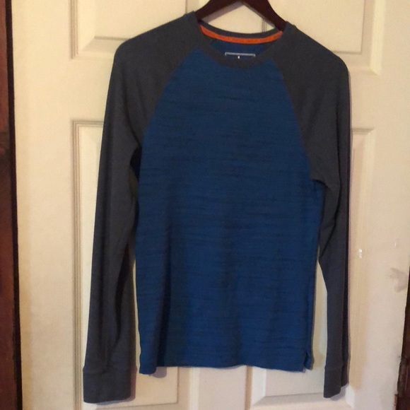 Urban Pipeline Maxflex Blue & Gray Long Sleeve Waffle Knit Shirt Mens Small S - Picture 1 of 15